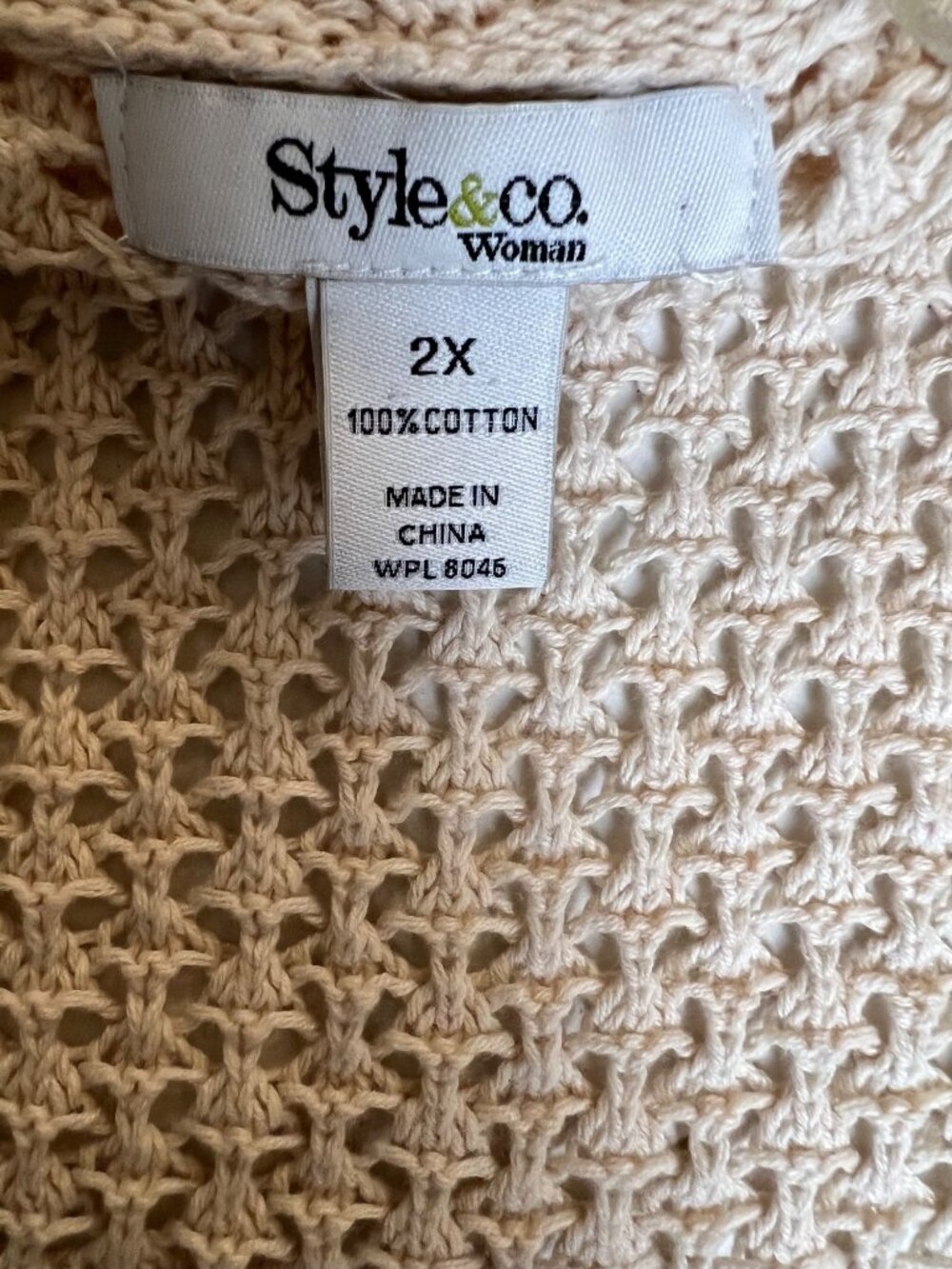 Style & Co Crochet Cardigan - Picture 6 of 8
